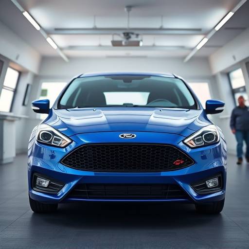 Ford Focus - De segunda mano, color azul, espacioso y confortable.