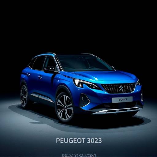 Fotografía de un Peugeot 3008 azul, modelo 2023, mostrando su diseño innovador.