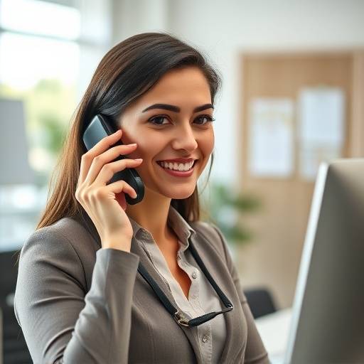 Isabel Suárez - Responsable de Atención al Cliente, atendiendo una llamada.