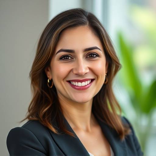 María Castro - Asesora Financiera, sonriendo con confianza.
